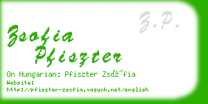 zsofia pfiszter business card